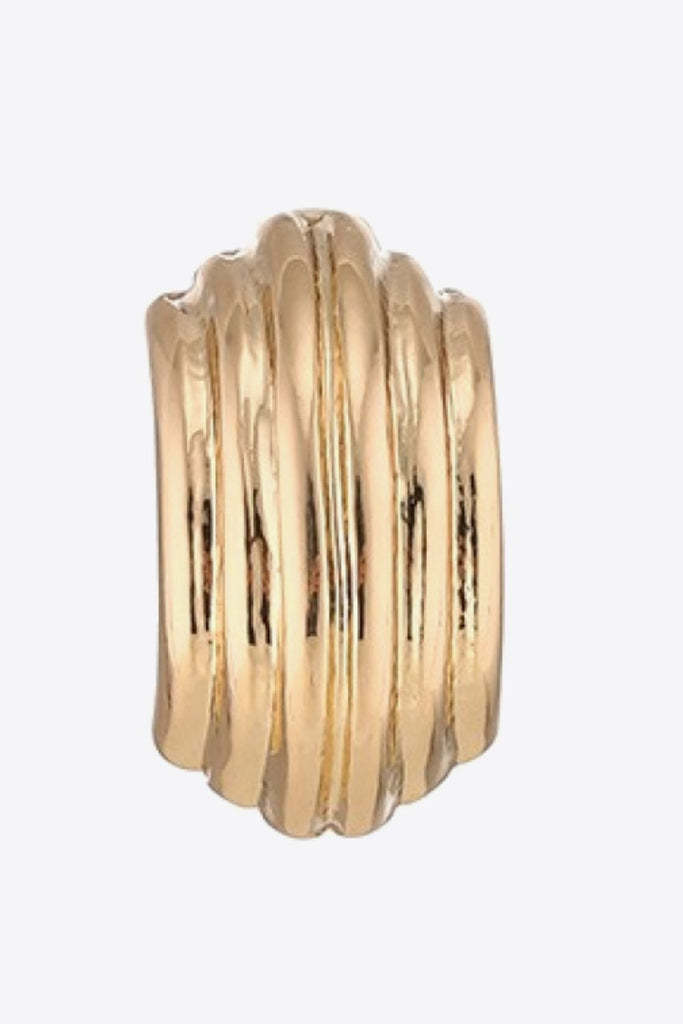 Ribbed Copper Earrings - Vacay Bae